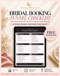 Bridal Booking Funnel Checklist | Printable PDF for Bridal Hair & Makeup Artists